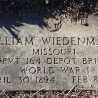 William (NEW) WIEDENMANN (VETERAN WWI)